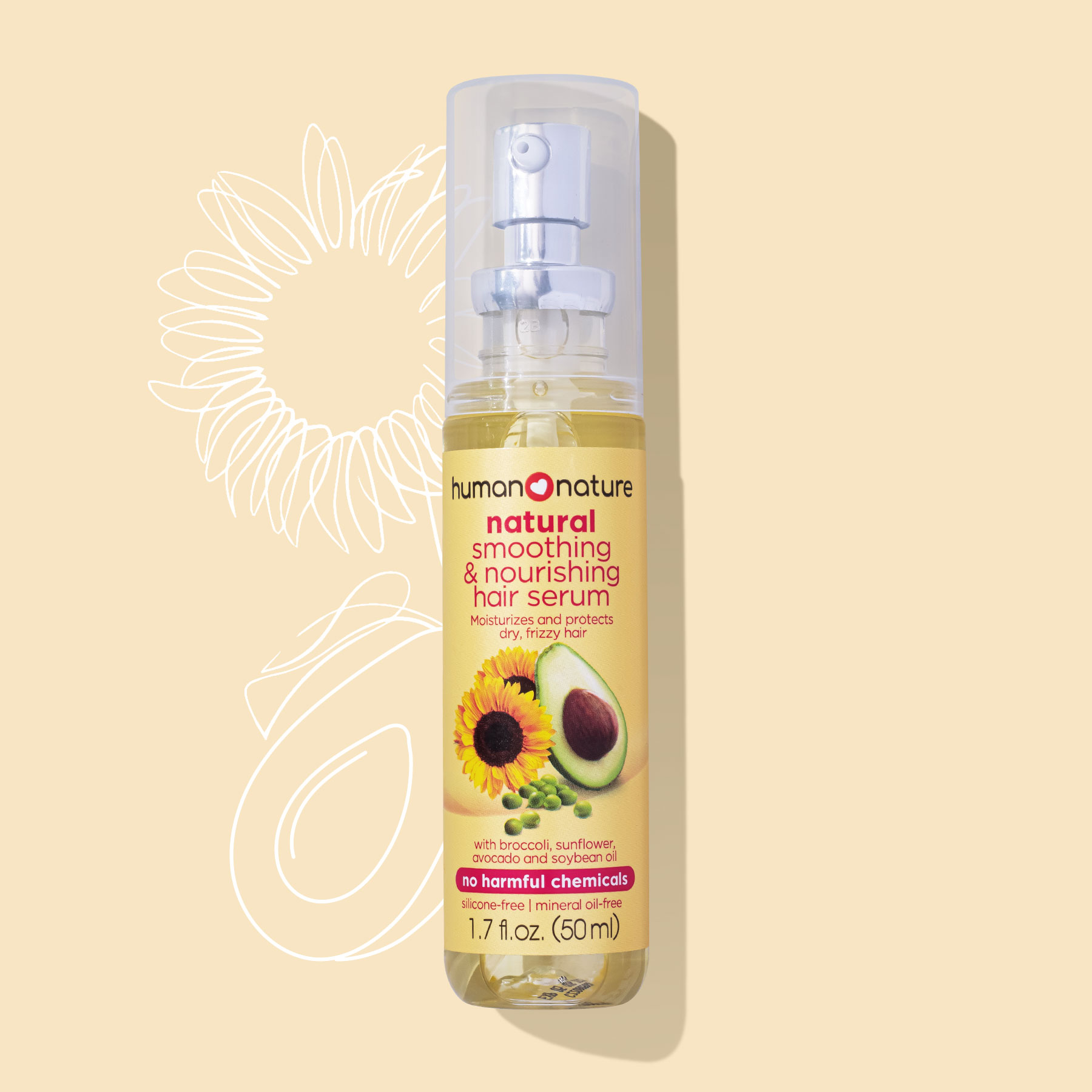 Human Nature's Smoothing & Nourishing Hair Serum.